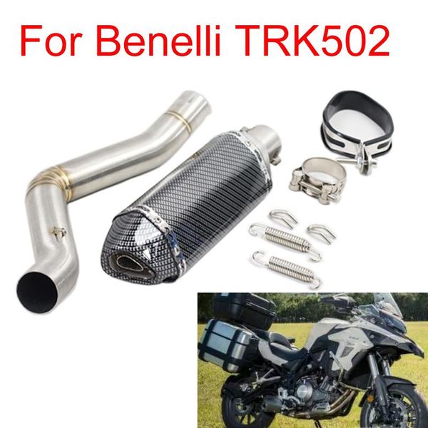 motorcycle exhaust system middle pipe slip on full muffler stainless steel link with ak for benel li trk502
motorcycle exhaust system middle pipe slip on full muffler stainless steel link with ak for benel li trk502