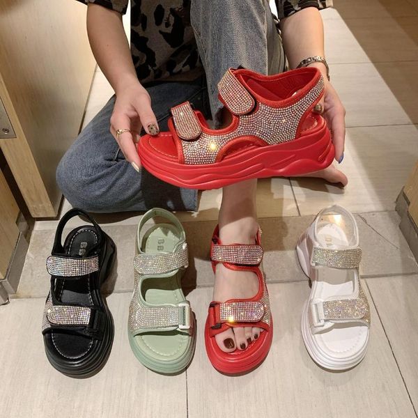 sandals rhinestone for women ins trendy fashion wedge thick bottom leisure hong kong style flat beach shoes summer, Black
sandals rhinestone for women ins trendy fashion wedge thick bottom leisure hong kong style flat beach shoes summer, Black