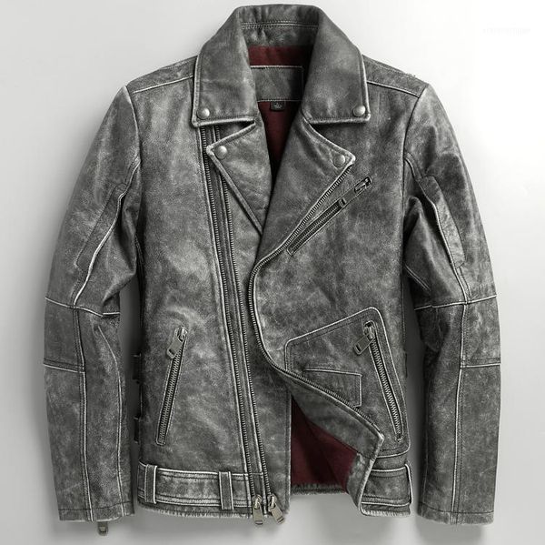 men's leather & faux autumn and winter layer cowhide jacket lapel slim fit middle-aged young people's clothes korean version used, Black
men's leather & faux autumn and winter layer cowhide jacket lapel slim fit middle-aged young people's clothes korean version used, Black