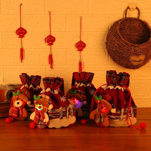 christmas decorations supplies santa claus luminous handbag apple gift bag children's with light candy drawstring pocket
christmas decorations supplies santa claus luminous handbag apple gift bag children's with light candy drawstring pocket