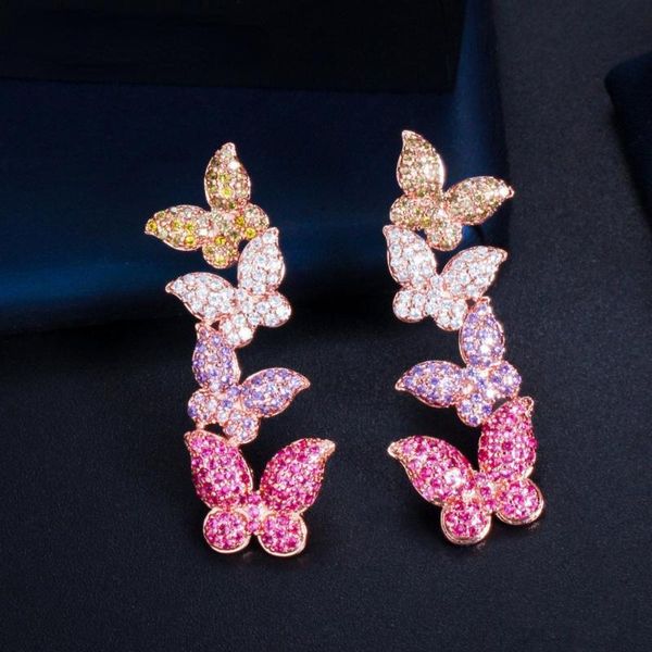 dangle & chandelier lovely 585 rose gold color purple red cz zircon butterfly drop earrings for women fancy jewelry gift cz780, Silver
dangle & chandelier lovely 585 rose gold color purple red cz zircon butterfly drop earrings for women fancy jewelry gift cz780, Silver
