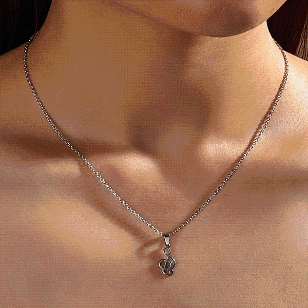 pendant necklaces 2021 music symbol gift necklace golden stainless steel ladies exquisite jewelry collares para mujer, Silver
pendant necklaces 2021 music symbol gift necklace golden stainless steel ladies exquisite jewelry collares para mujer, Silver