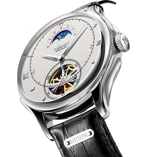 new nesun flying wheel men watches automatic mechanical dual skeleton luxury brand waterproof moon phase leather clock n9037-6, Slivery;brown 
new nesun flying wheel men watches automatic mechanical dual skeleton luxury brand waterproof moon phase leather clock n9037-6, Slivery;brown