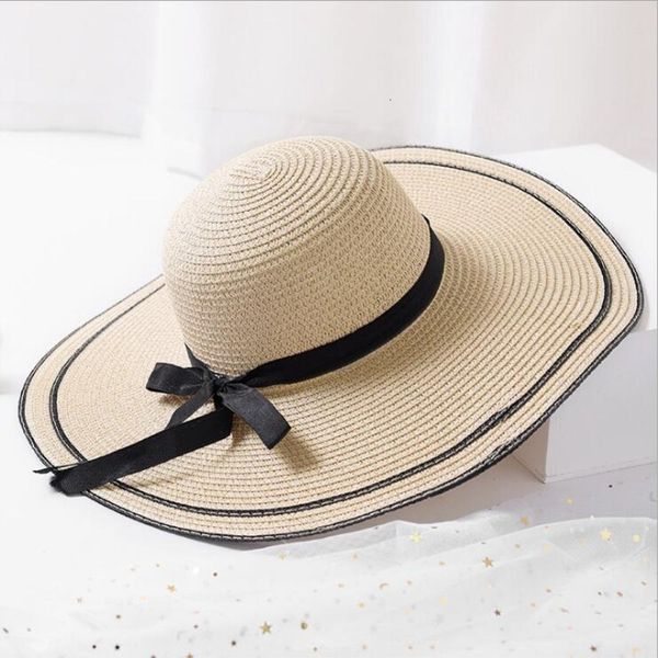 wide brim hats fashion summer for women outdoor large beach straw hat with bowtie est casual woman's sun caps pwqz, Blue;gray
wide brim hats fashion summer for women outdoor large beach straw hat with bowtie est casual woman's sun caps pwqz, Blue;gray