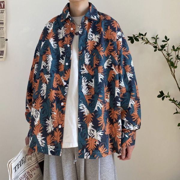 shirts spring flower men's fashion printed casual men streetwear korean loose long-sleeved mens hawaiian shirts, White;black
shirts spring flower men's fashion printed casual men streetwear korean loose long-sleeved mens hawaiian shirts, White;black