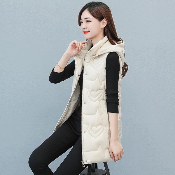 women's vests long vest hooded autumn winter pockets casual ladies sleeveless jacket solid slim waistcoat for female, Black;white
women's vests long vest hooded autumn winter pockets casual ladies sleeveless jacket solid slim waistcoat for female, Black;white