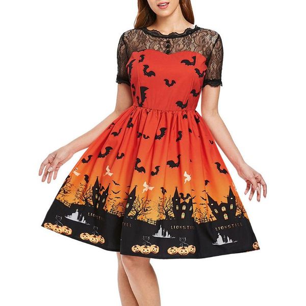 casual dresses halloween dress costume for women fashion print lace short sleeve vintage gown evening party disfraces de 2021, Black;gray
casual dresses halloween dress costume for women fashion print lace short sleeve vintage gown evening party disfraces de 2021, Black;gray