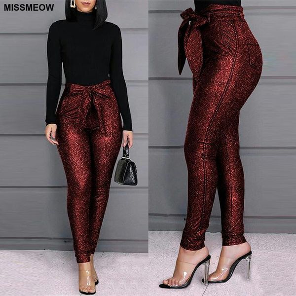 women's pants & capris 2021 spring casual glittering belt skinny lace up high waist women solid pencil party bandage office lady trouse, Black;white
women's pants & capris 2021 spring casual glittering belt skinny lace up high waist women solid pencil party bandage office lady trouse, Black;white