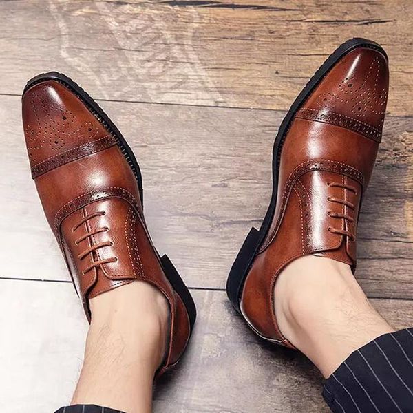 dress shoes men male business man formal vintage pu leather flats brogues british mens men's zapatos de hombres personlizarm1101, Black
dress shoes men male business man formal vintage pu leather flats brogues british mens men's zapatos de hombres personlizarm1101, Black