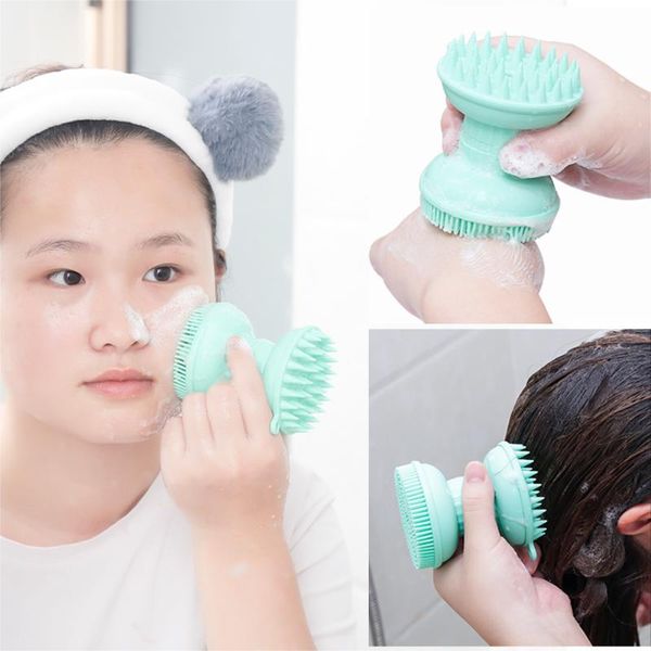 hair brushes silicone double head scalp massage brush comb shampoo washing shower bath spa face cleaning, Silver
hair brushes silicone double head scalp massage brush comb shampoo washing shower bath spa face cleaning, Silver