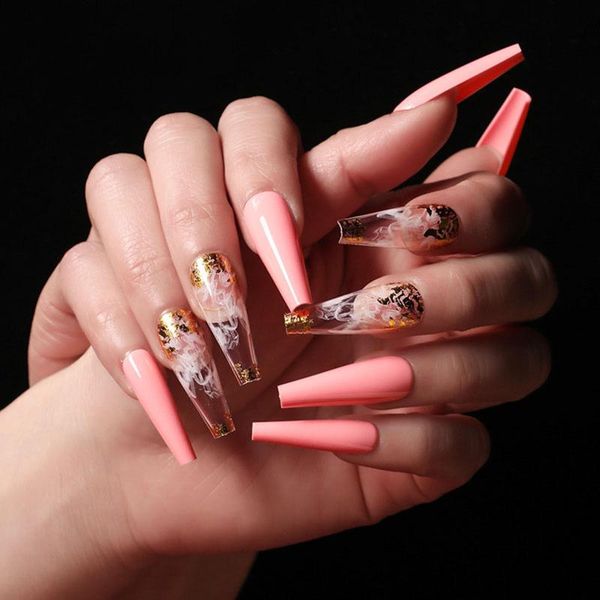 24pcs/set long coffin fake nails pre-design foils decal pink orange full cover nail art tips with glue ballerina acrylic false, Red;gold
24pcs/set long coffin fake nails pre-design foils decal pink orange full cover nail art tips with glue ballerina acrylic false, Red;gold