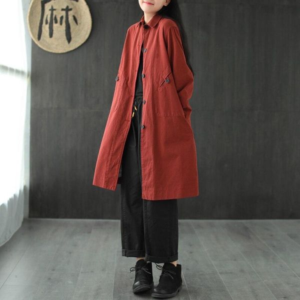 fairynatural spring winter ladies vintage long jackets pocket loose casual female coat cardigan women's, Black;brown
fairynatural spring winter ladies vintage long jackets pocket loose casual female coat cardigan women's, Black;brown