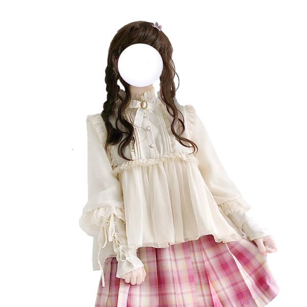japanese fashion women lolita blouse vintage gothic sweet lace ruffle collar jk black shirt female elegant long sleeve, White;black
japanese fashion women lolita blouse vintage gothic sweet lace ruffle collar jk black shirt female elegant long sleeve, White;black