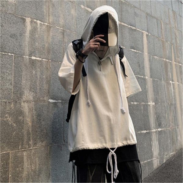 men's t-shirts dark european and american short-sleeved ins hip-hop hooded outline sweater five-point sleeve college style t-shirt, White;black
men's t-shirts dark european and american short-sleeved ins hip-hop hooded outline sweater five-point sleeve college style t-shirt, White;black