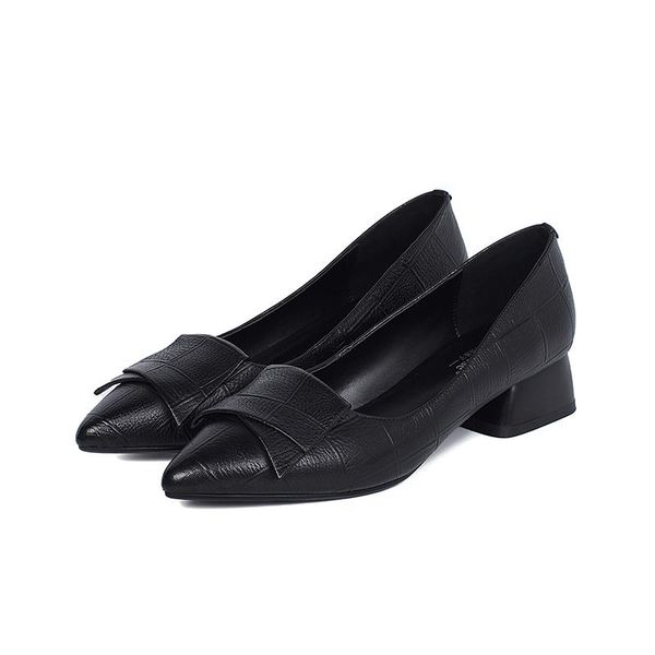 women genuine leather elegant pumps universe black thick high heels shoes dress pointed toe
women genuine leather elegant pumps universe black thick high heels shoes dress pointed toe