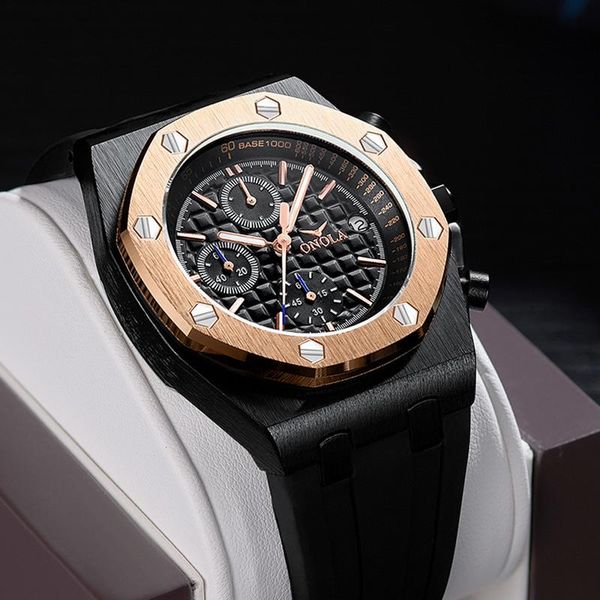 wristwatches onola watches men casual sports chronograph quartz watch waterproof date silicone male clock hour relogio masculin, Slivery;brown
wristwatches onola watches men casual sports chronograph quartz watch waterproof date silicone male clock hour relogio masculin, Slivery;brown
