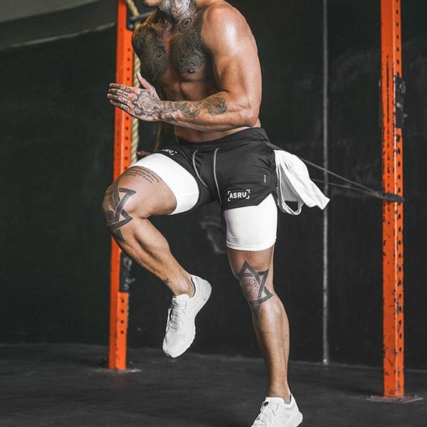 gym clothing double-layer shorts men's sports fitness running lace-up basketball pants training casual, White;black
gym clothing double-layer shorts men's sports fitness running lace-up basketball pants training casual, White;black