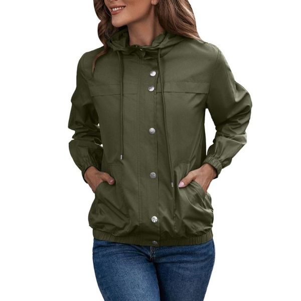 women's jackets lightweight waterproof windbreaker for ladies spring autumn hooded windproof jacket temperament coat, Black;brown
women's jackets lightweight waterproof windbreaker for ladies spring autumn hooded windproof jacket temperament coat, Black;brown