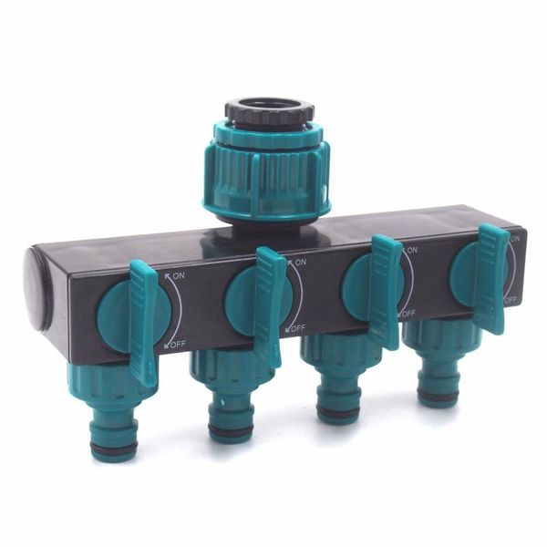 watering equipments 4-way garden hose splitter irrigation adapter water tap distributor for 1/2 3/4 1 inch female thread faucet connector
watering equipments 4-way garden hose splitter irrigation adapter water tap distributor for 1/2 3/4 1 inch female thread faucet connector
