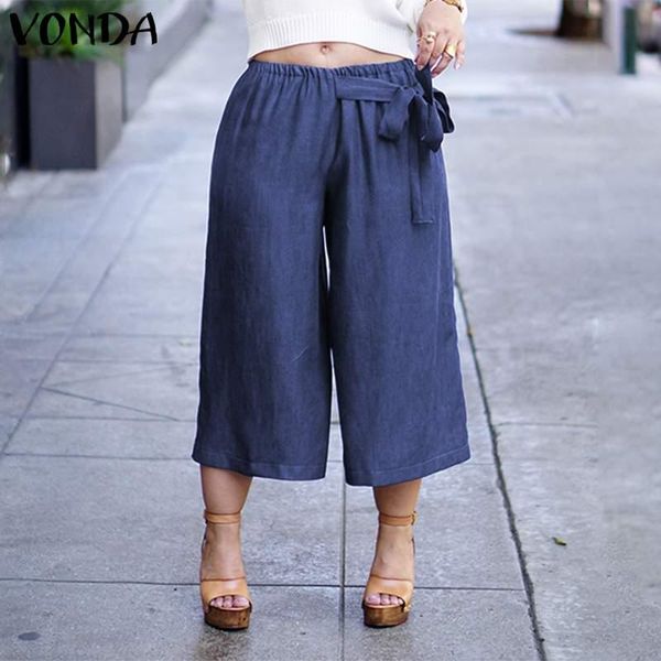 women's pants & capris vonda 2021 women wide leg casual solid long plus size demin trousers elegant summer bottoms s-5xl, Black;white
women's pants & capris vonda 2021 women wide leg casual solid long plus size demin trousers elegant summer bottoms s-5xl, Black;white