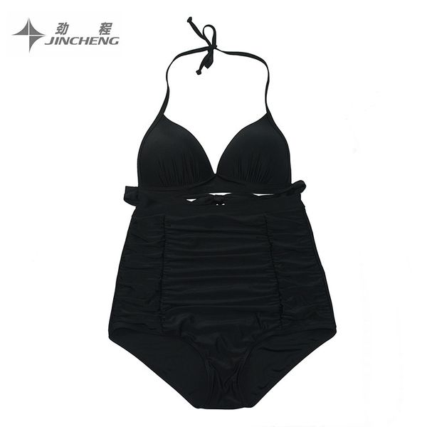 bikini solid color beach better spring resort high waist women's split conservative swimsuit, White;black
bikini solid color beach better spring resort high waist women's split conservative swimsuit, White;black