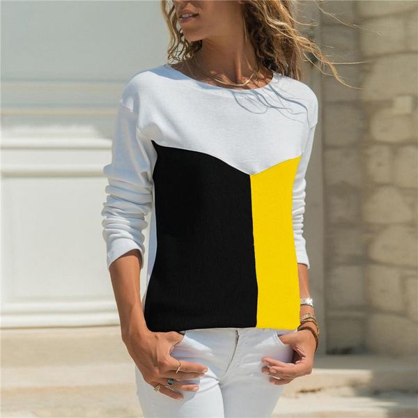 women's blouses & shirts 2021 casual autumn long sleeve blouse spring women o-neck patchwork slim office ladies basic tee blusas 3xl, White
women's blouses & shirts 2021 casual autumn long sleeve blouse spring women o-neck patchwork slim office ladies basic tee blusas 3xl, White