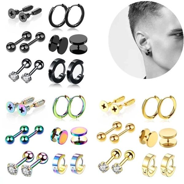 stud stainelss steel punk earrring set men earring hoop lot gothic pack for women fake ear plug unisex, Golden;silver
stud stainelss steel punk earrring set men earring hoop lot gothic pack for women fake ear plug unisex, Golden;silver