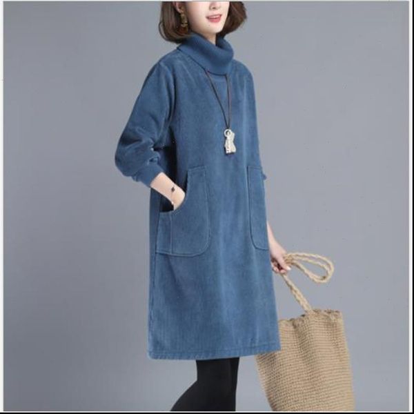 elegant corduroy autumn winter womens dress a line mini turtleneck long sleeve warm big pockets m282, Black;gray
elegant corduroy autumn winter womens dress a line mini turtleneck long sleeve warm big pockets m282, Black;gray