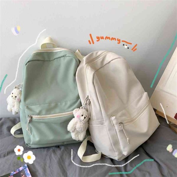 french niche schoolbag simple backpack new model for female college students in 2021
french niche schoolbag simple backpack new model for female college students in 2021
