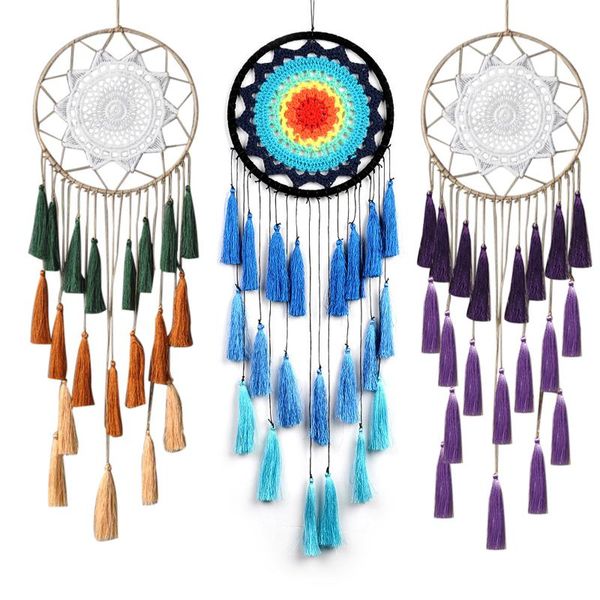 tapestries three-color tassel handmade dream catcher tapestry round wall home pendant woven cotton rope
tapestries three-color tassel handmade dream catcher tapestry round wall home pendant woven cotton rope
