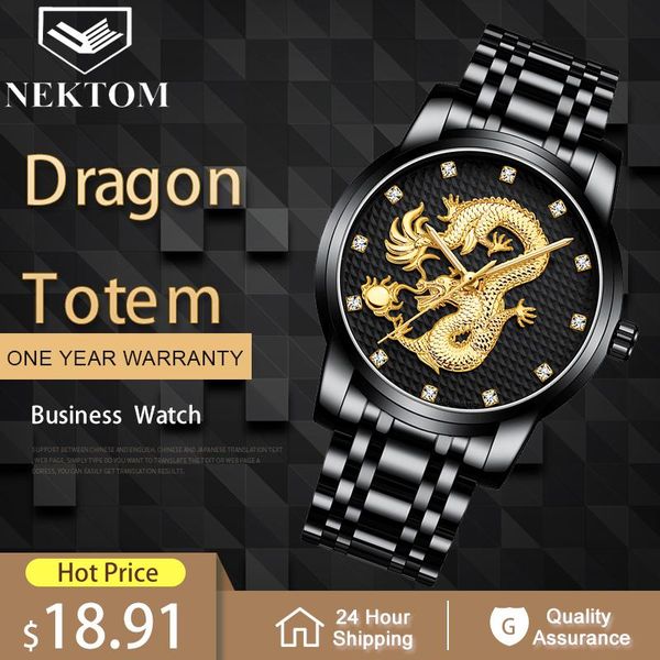 wristwatches 2021 nektom men fashion quartz watch gold watches luxury waterproof 30m businessman dragon male, Slivery;brown
wristwatches 2021 nektom men fashion quartz watch gold watches luxury waterproof 30m businessman dragon male, Slivery;brown