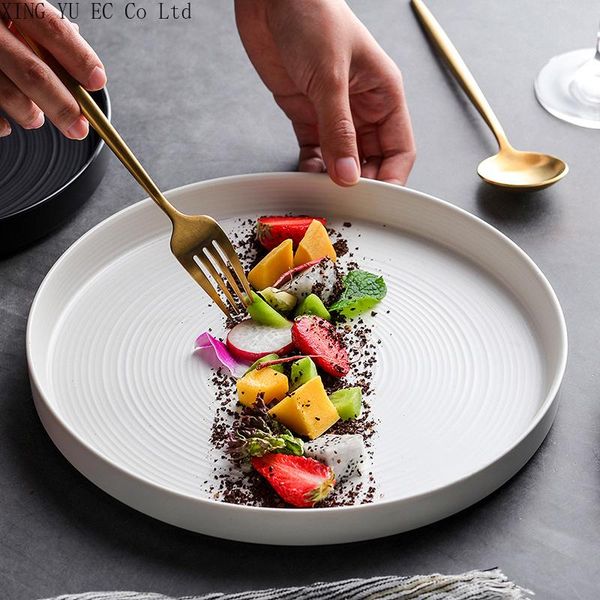 dishes & plates european-style ceramic tableware western creative dish steak flat plate round solid color restaurant service
dishes & plates european-style ceramic tableware western creative dish steak flat plate round solid color restaurant service