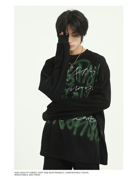 men's hoodies & sweatshirts european and american summer sweater cotton with hand-painted patterns casual loose m2 p71c, Black
men's hoodies & sweatshirts european and american summer sweater cotton with hand-painted patterns casual loose m2 p71c, Black