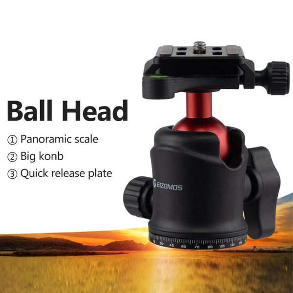 tripod heads gizomos gm-25bh ball head 360 degree rotatable with quick release plate for canon nikon sony slr dslr lidc pentax
tripod heads gizomos gm-25bh ball head 360 degree rotatable with quick release plate for canon nikon sony slr dslr lidc pentax