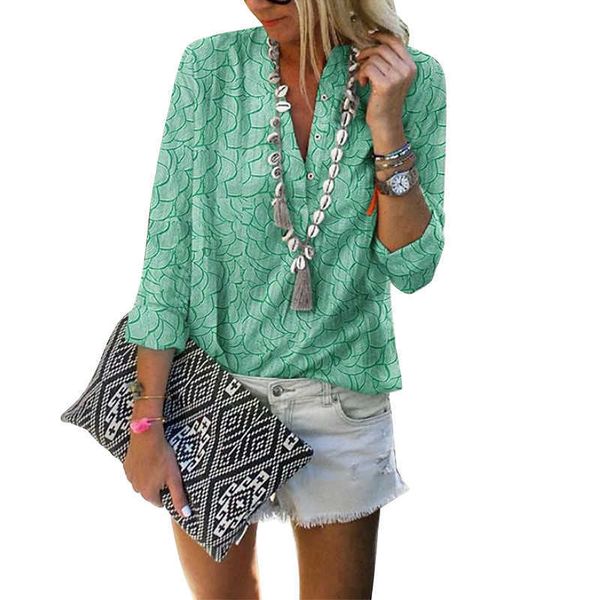 print plus size womens and blouses v-neck long sleeve office woman shirts women streetwear blouse femme 210608, White
print plus size womens and blouses v-neck long sleeve office woman shirts women streetwear blouse femme 210608, White