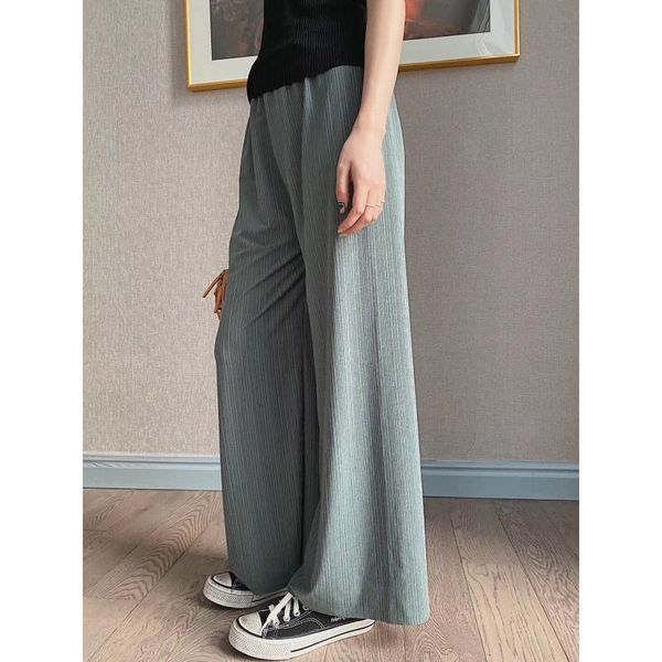 women's pants & capris summer style woman trousers ice silk cotton solid color elastic waist wide leg casual female loose, Black;white
women's pants & capris summer style woman trousers ice silk cotton solid color elastic waist wide leg casual female loose, Black;white