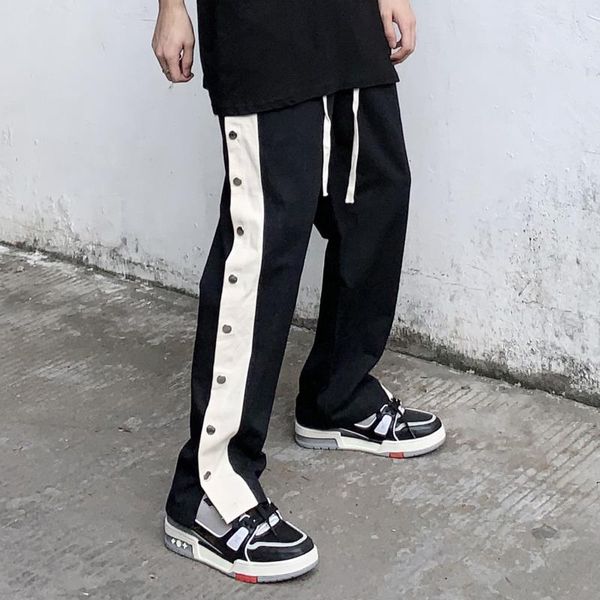 men's pants buttons decoration hip hop loose side button wide leg sports drawstring high street style black white breasted
men's pants buttons decoration hip hop loose side button wide leg sports drawstring high street style black white breasted
