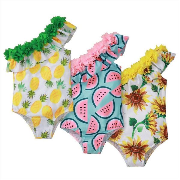 kids swimsuit childrens flower sunflower watermelon pineapple printing oblique shoulder ruffled collar swimming romper, White
kids swimsuit childrens flower sunflower watermelon pineapple printing oblique shoulder ruffled collar swimming romper, White