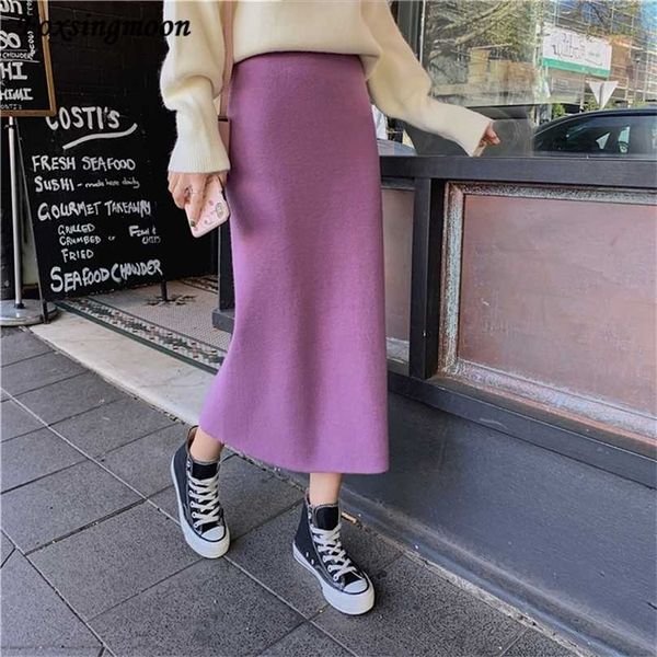 high elastic waist women long skirt knitted pencil wool autumn split s female black winter solid knitting one-step 211109
high elastic waist women long skirt knitted pencil wool autumn split s female black winter solid knitting one-step 211109