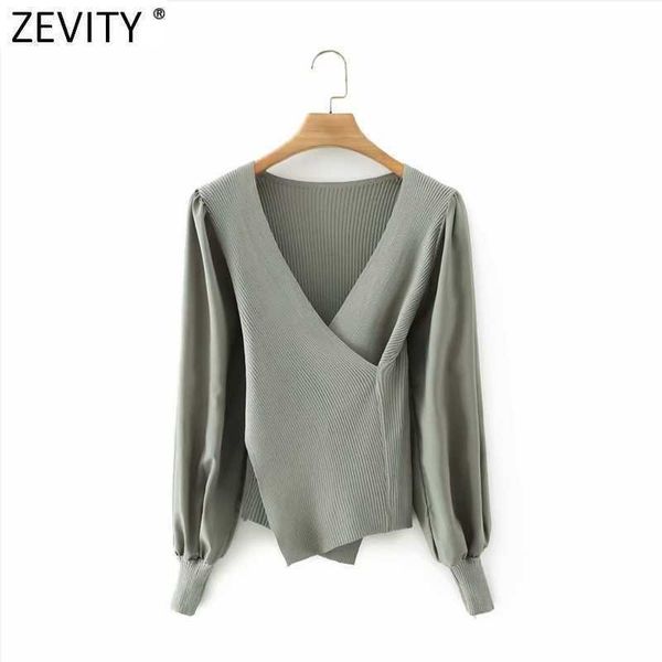 zevity women fashion cross v neck solid chiffon sleeve patchwork knitting smock blouse female shirt chic blusas ls7701 210603, White
zevity women fashion cross v neck solid chiffon sleeve patchwork knitting smock blouse female shirt chic blusas ls7701 210603, White