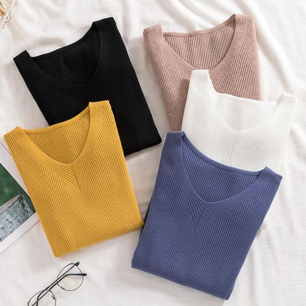 women's sweaters knitted women sweater and pullovers v-neck solid slim all match buttoming casual pulls quality, White;black
women's sweaters knitted women sweater and pullovers v-neck solid slim all match buttoming casual pulls quality, White;black