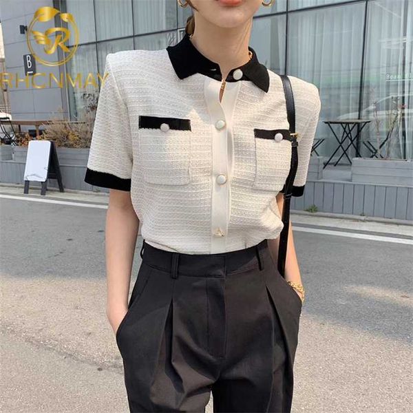 summer japanese style turn-down collar short sleeve thin short-sleeved ice silk knit womens shirt coats blouses 211018, White;black
summer japanese style turn-down collar short sleeve thin short-sleeved ice silk knit womens shirt coats blouses 211018, White;black