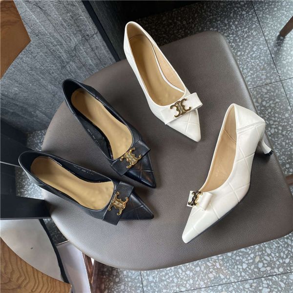 autumn layer cowhide pointed head shallow mouth thin heel fashion single shoe style women's sho, Black
autumn layer cowhide pointed head shallow mouth thin heel fashion single shoe style women's sho, Black