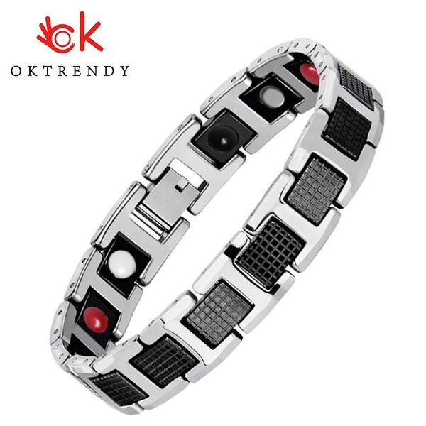link, chain magnetic stainless steel health care 4 in 1 bracelets healthy energy fashion simple multicolor bracelet men's germanium jew, Black
link, chain magnetic stainless steel health care 4 in 1 bracelets healthy energy fashion simple multicolor bracelet men's germanium jew, Black