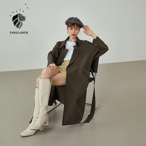 women's trench coats fansilanen office lady ly autumn 2021 high-end drape long windbreaker jacket fall loose fashion womans coat, Tan;black
women's trench coats fansilanen office lady ly autumn 2021 high-end drape long windbreaker jacket fall loose fashion womans coat, Tan;black