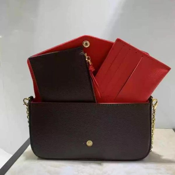 classic luxury designer handbag pochette felicie bag genuine leather shoulder bagsclutch tote shopping purse, Red;black
classic luxury designer handbag pochette felicie bag genuine leather shoulder bagsclutch tote shopping purse, Red;black