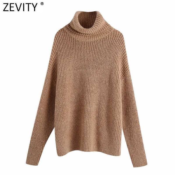 zevity women fashion turtleneck collar solid color casual loose knitting sweater femme chic long sleeve pullovers s495 210603, White;black
zevity women fashion turtleneck collar solid color casual loose knitting sweater femme chic long sleeve pullovers s495 210603, White;black