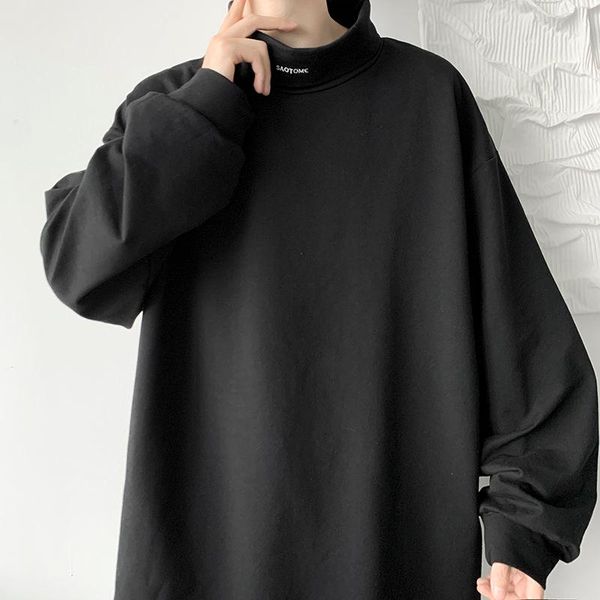 men's hoodies & sweatshirts pr hong kong style embroidered half-high neck lapel sweatshirt streetwear hip hop hooded coats male casual, Black
men's hoodies & sweatshirts pr hong kong style embroidered half-high neck lapel sweatshirt streetwear hip hop hooded coats male casual, Black