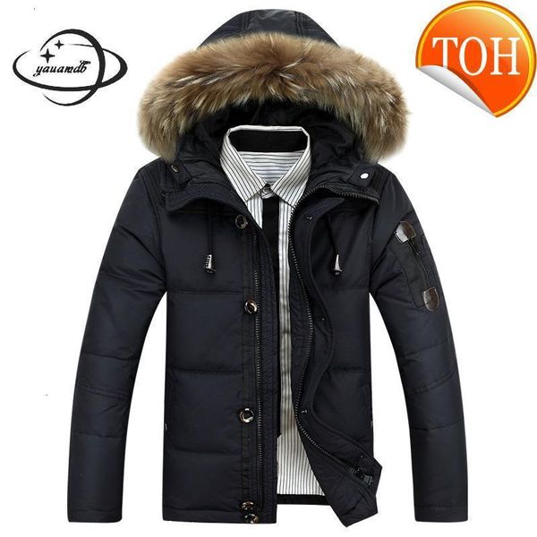 down jacket winter male mens coats clothing zipper slim thick lapel hooded fur collar white duck man outerwear clothes h106, Black
down jacket winter male mens coats clothing zipper slim thick lapel hooded fur collar white duck man outerwear clothes h106, Black