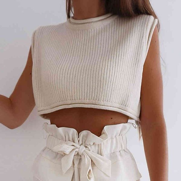 women summer autumn casual za solid sweaters female 2021 new knitted sleeveless yellow pullover womens short jumpers femme, White;black
women summer autumn casual za solid sweaters female 2021 new knitted sleeveless yellow pullover womens short jumpers femme, White;black